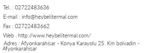 Heybeli Termal Tatil Ky telefon numaralar, faks, e-mail, posta adresi ve iletiim bilgileri